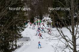 18.12.2016, Ramsau, Austria (AUT): Big group at a climb  - FIS world cup nordic combined, individual gundersen HS96/10km, Ramsau (AUT). www.nordicfocus.com. © Rauschendorfer/NordicFocus. Every downloaded picture is fee-liable.