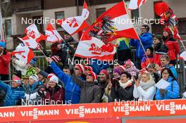 18.12.2016, Ramsau, Austria (AUT): Austrian fans with flags - FIS world cup nordic combined, individual gundersen HS96/10km, Ramsau (AUT). www.nordicfocus.com. © Rauschendorfer/NordicFocus. Every downloaded picture is fee-liable.