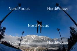 16.12.2016, Ramsau, Austria (AUT): forejumper with landscape - FIS world cup nordic combined, training, Ramsau (AUT). www.nordicfocus.com. © Rauschendorfer/NordicFocus. Every downloaded picture is fee-liable.