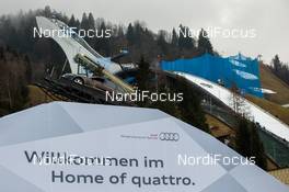 01.01.2016, Garmisch, Germany (GER): Audi test drive center beside the hill - FIS world cup ski jumping, four hills tournament, individual HS140, Garmisch (GER). www.nordicfocus.com. © Laiho/NordicFocus. Every downloaded picture is fee-liable.