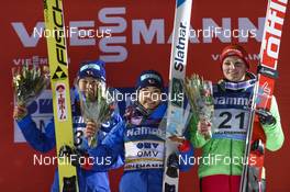 02.12.2016, Lillehammer, Norway (NOR): Yuki Ito (JPN), Sara Takanashi (JPN), Anna Rupprecht (GER), (l-r) - FIS world cup ski jumping ladies, individual HS100, Lillehammer (NOR). www.nordicfocus.com. © THIBAUT/NordicFocus. Every downloaded picture is fee-liable.