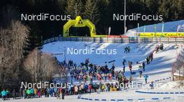 24.01.2016, Lienz, Austria (AUT): The Start of the Race   - FIS Marathon Cup Dolomitenlauf, Lienz (AUT). www.nordicfocus.com. © Russolo/NordicFocus. Every downloaded picture is fee-liable.