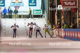 22.01.2016, Lienz, Austria (AUT): Reese Hannemann (USA), Tobias Habenicht (AUT ), Urban Lentsch (AUT), Emanuele Becchs (ITA), (l-r)  - FIS Marathon Cup Dolomitenlauf, Lienz (AUT). www.nordicfocus.com. © Russolo/NordicFocus. Every downloaded picture is fee-liable.