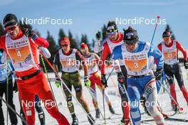 24.01.2016, Lienz, Austria (AUT): Mougel Adrien (FRA) Bonaldi sergio (ITA)  (l-r)  - FIS Marathon Cup Dolomitenlauf, Lienz (AUT). www.nordicfocus.com. © Russolo/NordicFocus. Every downloaded picture is fee-liable.