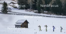 23.01.2016, Lienz, Austria (AUT): Landscapes and skiers into the track   - FIS Marathon Cup Dolomitenlauf, Lienz (AUT). www.nordicfocus.com. © Russolo/NordicFocus. Every downloaded picture is fee-liable.
