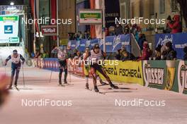 22.01.2016, Lienz, Austria (AUT): Reese Hannemann (USA), Urban Lentsch (AUT), Emanuele Becchs (ITA), Tobias Habenicht (AUT ), (l-r)  - FIS Marathon Cup Dolomitenlauf, Lienz (AUT). www.nordicfocus.com. © Russolo/NordicFocus. Every downloaded picture is fee-liable.
