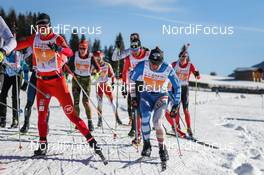 24.01.2016, Lienz, Austria (AUT): Mougel Adrien (FRA) Bonaldi sergio (ITA)  (l-r)  - FIS Marathon Cup Dolomitenlauf, Lienz (AUT). www.nordicfocus.com. © Russolo/NordicFocus. Every downloaded picture is fee-liable.