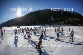 24.01.2016, Lienz, Austria (AUT): the start of the race   - FIS Marathon Cup Dolomitenlauf, Lienz (AUT). www.nordicfocus.com. © Russolo/NordicFocus. Every downloaded picture is fee-liable.