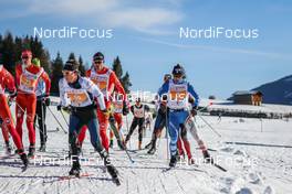 24.01.2016, Lienz, Austria (AUT): Chauvet Benoit, Poirrier Bastien, Bonaldi Sergio, Guigonnet Loic, Perillat Boiteaux Ivan, (l-r)  - FIS Marathon Cup Dolomitenlauf, Lienz (AUT). www.nordicfocus.com. © Russolo/NordicFocus. Every downloaded picture is fee-liable.