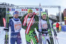 23.01.2016, Lienz, Austria (AUT): Andy Newell, Stanislav Rezac, Mauro Brigadoi - FIS Marathon Cup Dolomitenlauf, Lienz (AUT). www.nordicfocus.com. © Russolo/NordicFocus. Every downloaded picture is fee-liable.