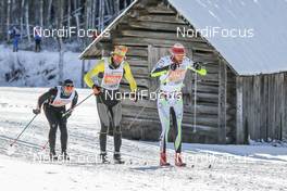 23.01.2016, Lienz, Austria (AUT): Nikolai Lohov, Thomas Steurer, Francesco Fuccaro, (l-r)  - FIS Marathon Cup Dolomitenlauf, Lienz (AUT). www.nordicfocus.com. © Russolo/NordicFocus. Every downloaded picture is fee-liable.