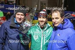 22.01.2016, Lienz, Austria (AUT): Emanuele Becchs (ITA), Mirco Bertolini (ITA), Tobias Habenicht (AUT ), (l-r) - FIS Marathon Cup Dolomitenlauf, Lienz (AUT). www.nordicfocus.com. © Russolo/NordicFocus. Every downloaded picture is fee-liable.