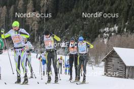 23.01.2016, Lienz, Austria (AUT): Mauro Brigadoi, Stefan Sutter, Nikolai Lohov, (l-r)  - FIS Marathon Cup Dolomitenlauf, Lienz (AUT). www.nordicfocus.com. © Russolo/NordicFocus. Every downloaded picture is fee-liable.