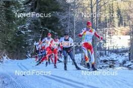 24.01.2016, Lienz, Austria (AUT): Rojo Imanol, Mougel Adrien, Guigonnet Loic  (l-r)  - FIS Marathon Cup Dolomitenlauf, Lienz (AUT). www.nordicfocus.com. © Russolo/NordicFocus. Every downloaded picture is fee-liable.