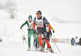 31.01.2016, Tannheimer Tal, Austria (AUT) - Bad Hindelang, Germany (GER): Nick Montgomery (AUS), Dani Raess (SUI), (l-r)  - Skitrail Tannheimertal, Bad Hindelang (GER). www.nordicfocus.com. © Felgenhauer/NordicFocus. Every downloaded picture is fee-liable.