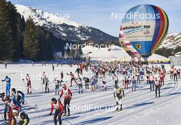30.01.2016, Tannheimer Tal, Austria (AUT) - Bad Hindelang, Germany (GER): start   - Skitrail Tannheimertal, Bad Hindelang (GER). www.nordicfocus.com. © Felgenhauer/NordicFocus. Every downloaded picture is fee-liable.