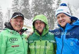 31.01.2016, Tannheimer Tal, Austria (AUT) - Bad Hindelang, Germany (GER): Georg Zipfl (GER), Michael Keller (AUT), Thomas Ammer (GER) (l-r)  - Skitrail Tannheimertal, Bad Hindelang (GER). www.nordicfocus.com. © Felgenhauer/NordicFocus. Every downloaded picture is fee-liable.