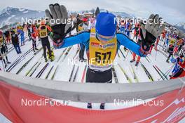 13.-14.02.2016, St. Johann Austria (AUT): Athlete before the start of the race - Int. Tiroler Koasaloppet, St. Johann (AUT). www.nordicfocus.com. © Rauschendorfer/NordicFocus. Every downloaded picture is fee-liable.