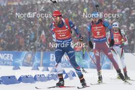 08.01.2017, Oberhof, Germany (GER): Michal Slesingr (CZE), Anton Shipulin (RUS), Vladimir Iliev (BUL), (l-r) -  IBU world cup biathlon, mass men, Oberhof (GER). www.nordicfocus.com. © Manzoni/NordicFocus. Every downloaded picture is fee-liable.