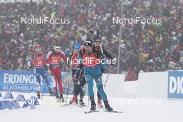 08.01.2017, Oberhof, Germany (GER): Michal Krcmar (CZE), Michael Roesch (BEL), Lukas Hofer (ITA), Simon Desthieux (FRA), (l-r) -  IBU world cup biathlon, mass men, Oberhof (GER). www.nordicfocus.com. © Manzoni/NordicFocus. Every downloaded picture is fee-liable.