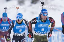 07.01.2017, Oberhof, Germany (GER): Lukas Hofer (ITA), Simon Schempp (GER), (l-r) -  IBU world cup biathlon, pursuit men, Oberhof (GER). www.nordicfocus.com. © Manzoni/NordicFocus. Every downloaded picture is fee-liable.