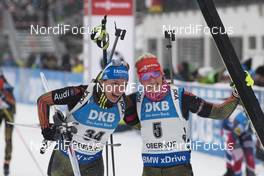 07.01.2017, Oberhof, Germany (GER): Vanessa Hinz (GER), Maren Hammerschmidt (GER), (l-r) -  IBU world cup biathlon, pursuit women, Oberhof (GER). www.nordicfocus.com. © Manzoni/NordicFocus. Every downloaded picture is fee-liable.