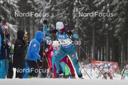 07.01.2017, Oberhof, Germany (GER): Anais Bescond (FRA) -  IBU world cup biathlon, pursuit women, Oberhof (GER). www.nordicfocus.com. © Manzoni/NordicFocus. Every downloaded picture is fee-liable.