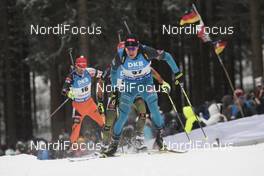05.01.2017, Oberhof, Germany (GER): Quentin Fillon Maillet (FRA) -  IBU world cup biathlon, sprint men, Oberhof (GER). www.nordicfocus.com. © Manzoni/NordicFocus. Every downloaded picture is fee-liable.