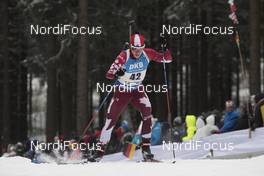 05.01.2017, Oberhof, Germany (GER): Scott Gow (CAN) -  IBU world cup biathlon, sprint men, Oberhof (GER). www.nordicfocus.com. © Manzoni/NordicFocus. Every downloaded picture is fee-liable.
