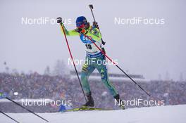 15.01.2017, Ruhpolding, Germany (GER): Fredrik Lindstroem (SWE) -  IBU world cup biathlon, pursuit men, Ruhpolding (GER). www.nordicfocus.com. © Manzoni/NordicFocus. Every downloaded picture is fee-liable.