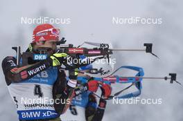 15.01.2017, Ruhpolding, Germany (GER): Arnd Peiffer (GER), Simon Schempp (GER), (l-r) -  IBU world cup biathlon, pursuit men, Ruhpolding (GER). www.nordicfocus.com. © Manzoni/NordicFocus. Every downloaded picture is fee-liable.