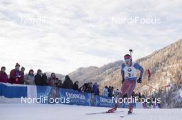 11.01.2017, Ruhpolding, Germany (GER): Matvey Eliseev (RUS) -  IBU world cup biathlon, relay men, Ruhpolding (GER). www.nordicfocus.com. © Manzoni/NordicFocus. Every downloaded picture is fee-liable.