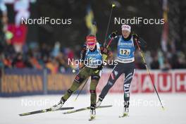 12.01.2017, Ruhpolding, Germany (GER): Franziska Preuss (GER), Alexia Runggaldier (ITA), (l-r) -  IBU world cup biathlon, relay women, Ruhpolding (GER). www.nordicfocus.com. © Manzoni/NordicFocus. Every downloaded picture is fee-liable.