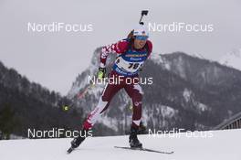 13.01.2017, Ruhpolding, Germany (GER): Brendan Green (CAN) -  IBU world cup biathlon, sprint men, Ruhpolding (GER). www.nordicfocus.com. © Manzoni/NordicFocus. Every downloaded picture is fee-liable.