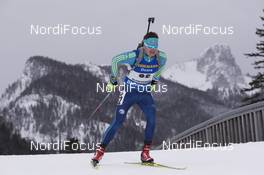 13.01.2017, Ruhpolding, Germany (GER): Maxim Braun (KAZ) -  IBU world cup biathlon, sprint men, Ruhpolding (GER). www.nordicfocus.com. © Manzoni/NordicFocus. Every downloaded picture is fee-liable.