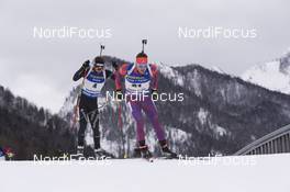 13.01.2017, Ruhpolding, Germany (GER): Serafin Wiestner (SUI), Tim Burke (USA), (l-r) -  IBU world cup biathlon, sprint men, Ruhpolding (GER). www.nordicfocus.com. © Manzoni/NordicFocus. Every downloaded picture is fee-liable.