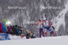 14.01.2017, Ruhpolding, Germany (GER): Clare Egan (USA), Marte Olsbu (NOR), (l-r) -  IBU world cup biathlon, sprint women, Ruhpolding (GER). www.nordicfocus.com. © Manzoni/NordicFocus. Every downloaded picture is fee-liable.