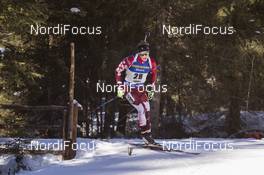 22.01.2017, Antholz, Italy (ITA): Scott Gow (CAN) -  IBU world cup biathlon, mass men, Antholz (ITA). www.nordicfocus.com. © Manzoni/NordicFocus. Every downloaded picture is fee-liable.