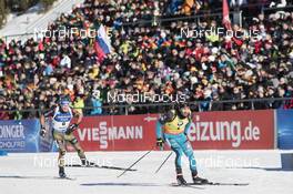 22.01.2017, Antholz, Italy (ITA): Erik Lesser (GER), Martin Fourcade (FRA), (l-r) -  IBU world cup biathlon, mass men, Antholz (ITA). www.nordicfocus.com. © Manzoni/NordicFocus. Every downloaded picture is fee-liable.