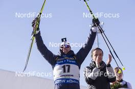 22.01.2017, Antholz, Italy (ITA): Quentin Fillon Maillet (FRA) -  IBU world cup biathlon, mass men, Antholz (ITA). www.nordicfocus.com. © Manzoni/NordicFocus. Every downloaded picture is fee-liable.