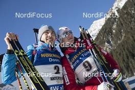 22.01.2017, Antholz, Italy (ITA): Anton Shipulin (RUS), Johannes Thingnes Boe (NOR), (l-r) -  IBU world cup biathlon, mass men, Antholz (ITA). www.nordicfocus.com. © Manzoni/NordicFocus. Every downloaded picture is fee-liable.