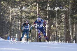 22.01.2017, Antholz, Italy (ITA): Quentin Fillon Maillet (FRA), Johannes Thingnes Boe (NOR), (l-r) -  IBU world cup biathlon, mass men, Antholz (ITA). www.nordicfocus.com. © Manzoni/NordicFocus. Every downloaded picture is fee-liable.