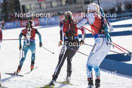 21.01.2017, Antholz, Italy (ITA): Celia Aymonier (FRA), Lisa Theresa Hauser (AUT), Kaisa Makarainen (FIN), (l-r) -  IBU world cup biathlon, mass women, Antholz (ITA). www.nordicfocus.com. © Manzoni/NordicFocus. Every downloaded picture is fee-liable.