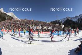 21.01.2017, Antholz, Italy (ITA): Lisa Theresa Hauser (AUT), Marte Olsbu (NOR), Susan Dunklee (USA), (l-r) -  IBU world cup biathlon, mass women, Antholz (ITA). www.nordicfocus.com. © Manzoni/NordicFocus. Every downloaded picture is fee-liable.