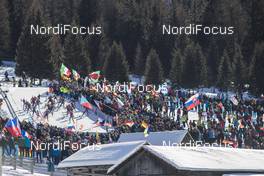 21.01.2017, Antholz, Italy (ITA): Event Feature: The field climbs the Huber Alm -  IBU world cup biathlon, mass women, Antholz (ITA). www.nordicfocus.com. © Manzoni/NordicFocus. Every downloaded picture is fee-liable.