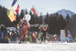 22.01.2017, Antholz, Italy (ITA): Ivona Fialkova (SVK), Lena Haecki (SUI), (l-r) -  IBU world cup biathlon, relay women, Antholz (ITA). www.nordicfocus.com. © Manzoni/NordicFocus. Every downloaded picture is fee-liable.