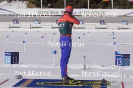 18.01.2017, Antholz, Italy (ITA): Sean Doherty (USA) -  IBU world cup biathlon, training, Antholz (ITA). www.nordicfocus.com. © Manzoni/NordicFocus. Every downloaded picture is fee-liable.
