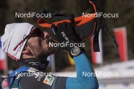 18.01.2017, Antholz, Italy (ITA): Jean Guillaume Beatrix (FRA) -  IBU world cup biathlon, training, Antholz (ITA). www.nordicfocus.com. © Manzoni/NordicFocus. Every downloaded picture is fee-liable.