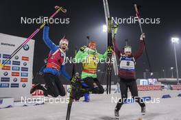 04.03.2017, Pyeong Chang, Korea (KOR): Kaisa Makarainen (FIN), Laura Dahlmeier (GER), Anais Bescond (FRA), (l-r) -  IBU world cup biathlon, pursuit women, Pyeong Chang (KOR). www.nordicfocus.com. © Manzoni/NordicFocus. Every downloaded picture is fee-liable.