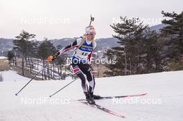 05.03.2017, Pyeong Chang, Korea (KOR): Fabienne Hartweger (AUT) -  IBU world cup biathlon, relay women, Pyeong Chang (KOR). www.nordicfocus.com. © Manzoni/NordicFocus. Every downloaded picture is fee-liable.